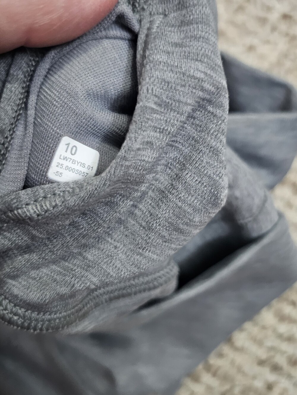 Lululemon Heather Grey High-Waist Athletic Shorts - Picture 3 of 6